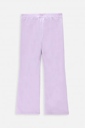 Coccodrillo pantaloni de bumbac pentru copii culoarea violet, neted