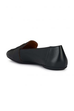 Geox mocasini de piele D PALMARIA femei, culoarea negru, cu toc plat, D45MUE 000TU C9999