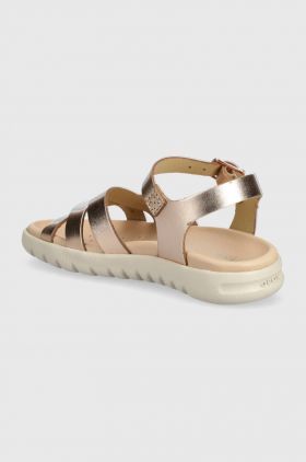 Geox sandale din piele pentru copii SANDAL SOLEIMA culoarea auriu