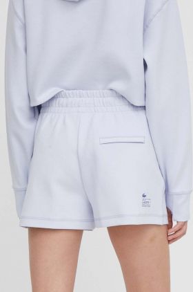 Lacoste pantaloni scurti femei, neted, high waist