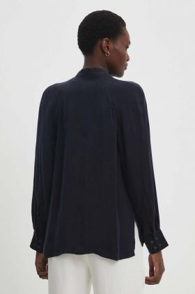 Answear Lab camasa femei, culoarea albastru marin, relaxed