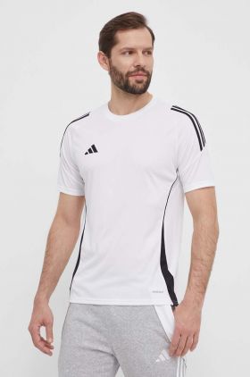 adidas Performance tricou de antrenament Tiro 24 culoarea alb, modelator, IS1019