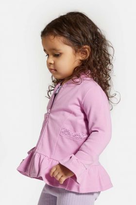 Coccodrillo bluza bebe culoarea roz, neted