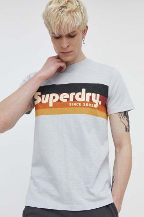 Superdry tricou din bumbac barbati, cu imprimeu