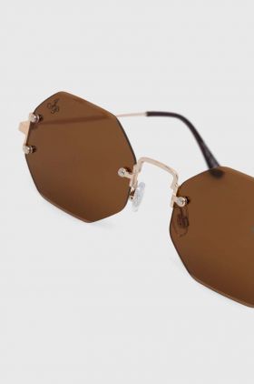 Jeepers Peepers ochelari de soare culoarea auriu