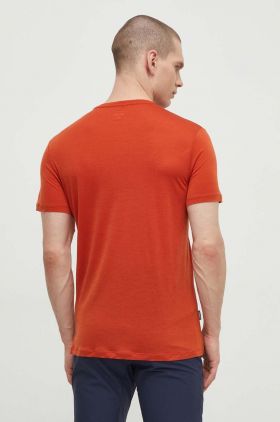 Icebreaker tricou sport 125 Cool-Lite Merino Blend Sphere III culoarea portocaliu, neted, IB0A56ZMA841