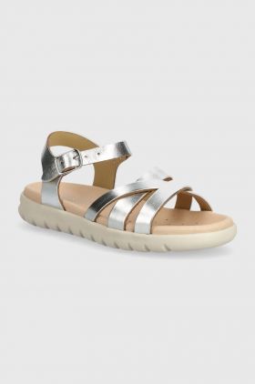 Geox sandale copii SANDAL SOLEIMA culoarea argintiu