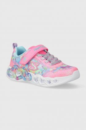 Skechers sneakers pentru copii INFINITE HEART LIGHTS COLOR LOVIN culoarea roz