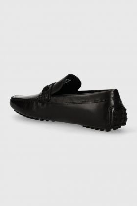 Karl Lagerfeld mocasini de piele HAGAN KL barbati, culoarea negru, KL22410