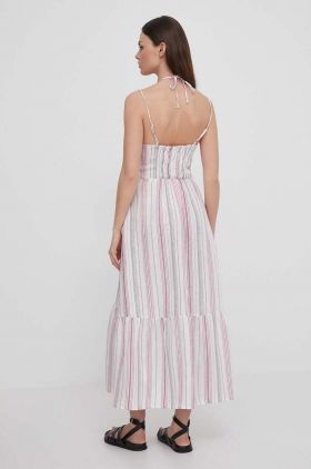 Pepe Jeans rochie din in midi, evazati