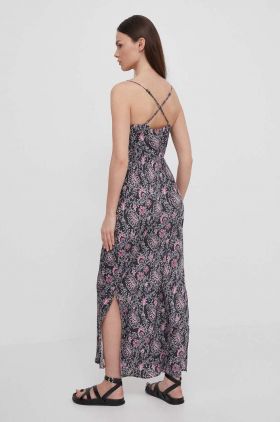 Pepe Jeans rochie culoarea gri, maxi, mulata