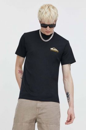 Quiksilver tricou din bumbac barbati, culoarea negru, cu imprimeu