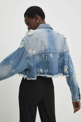 Answear Lab geaca jeans femei, de tranzitie, oversize