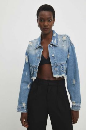 Answear Lab geaca jeans femei, de tranzitie, oversize