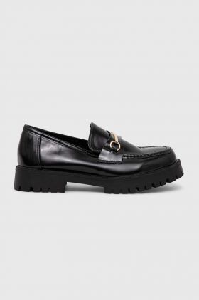 Answear Lab mocasini femei, culoarea negru, cu toc plat