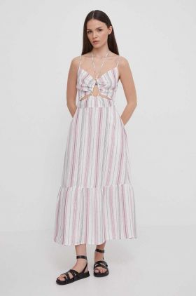 Pepe Jeans rochie din in midi, evazati