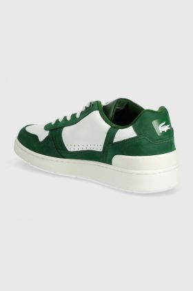 Lacoste sneakers din piele T-Clip Contrasted Leather culoarea verde, 47SMA0070