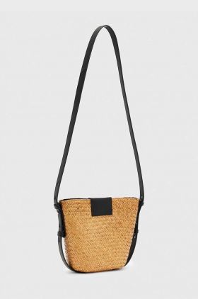 AllSaints poseta EBRO STRAW CROSSBODY culoarea galben, WB581Y