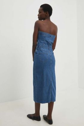 Answear Lab rochie jeans mini, mulata