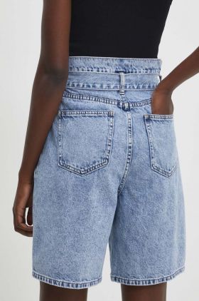 Answear Lab pantaloni scurti jeans femei, neted, high waist