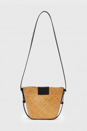 AllSaints poseta EBRO STRAW CROSSBODY culoarea galben, WB581Y