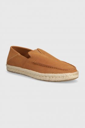 Toms espadrile din piele intoarsa Alonso Loafer Rope culoarea maro, 10020876