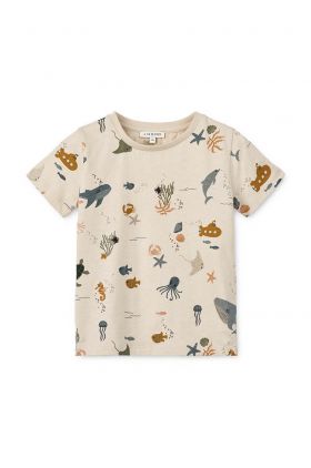 Liewood tricou din bumbac pentru bebelusi Apia Baby Printed Shortsleeve T-shirt modelator