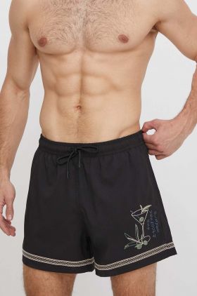 Abercrombie & Fitch pantaloni scurti de baie culoarea negru