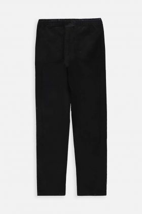 Coccodrillo pantaloni copii culoarea negru, neted