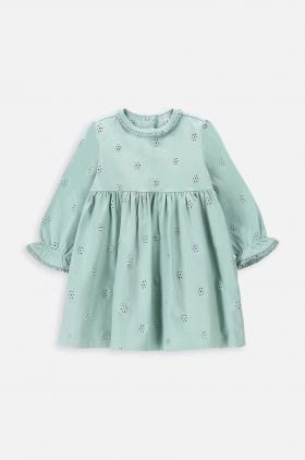 Coccodrillo rochie bebe culoarea verde, mini, evazati