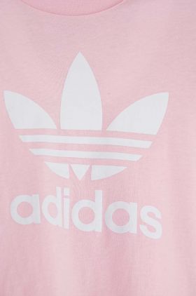 adidas Originals tricou de bumbac pentru copii culoarea roz