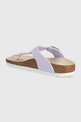 Birkenstock slapi copii Gizeh K BF Shiny Lizard culoarea violet