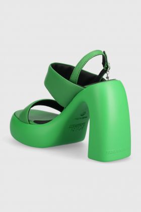 Karl Lagerfeld sandale de piele ASTRAGON HI culoarea verde, KL33724