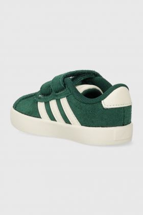 adidas sneakers de piele întoarsă pentru copii VL COURT 3.0 CF I culoarea verde