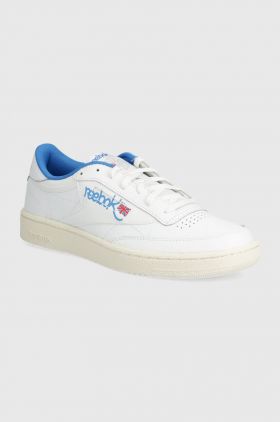 Reebok Classic sneakers din piele Club C 85 culoarea alb, 100074476