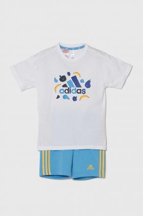 adidas set de bumbac pentru bebelusi culoarea alb