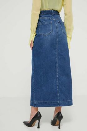 Blugirl Blumarine fustă din denim maxi, drept RA4144.D4448