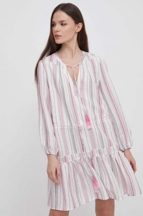 Pepe Jeans rochie din in mini, evazati