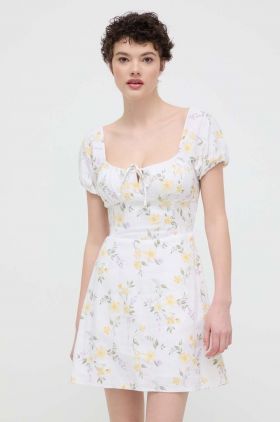 Hollister Co. rochie din in culoarea alb, mini, evazati