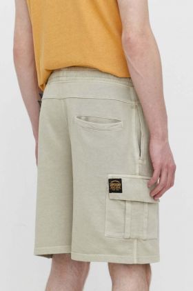 Superdry pantaloni scurti din bumbac culoarea bej