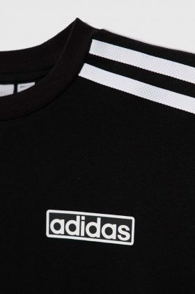 adidas Originals tricou de bumbac pentru copii culoarea negru, cu imprimeu