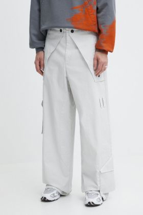 A-COLD-WALL* pantaloni Overlay Cargo Pant barbati, culoarea gri, cu fason cargo, ACWMB276