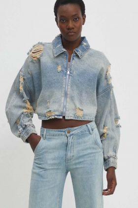 Answear Lab geaca jeans femei, de tranzitie, oversize