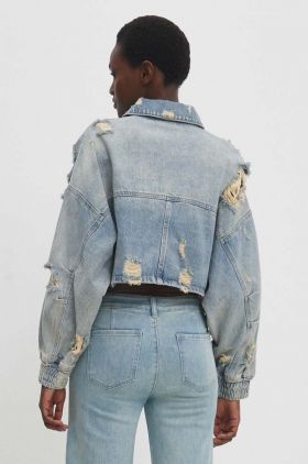 Answear Lab geaca jeans femei, de tranzitie, oversize