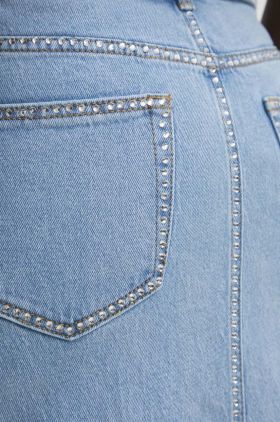 Answear Lab fusta jeans maxi, drept