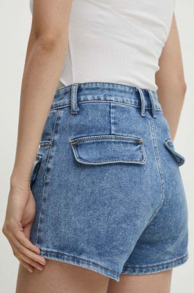 Answear Lab pantaloni scurti jeans femei, neted, high waist