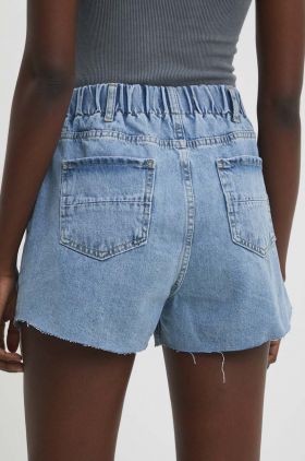 Answear Lab pantaloni scurti jeans femei, neted, high waist