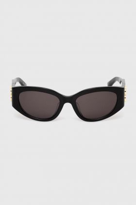 Balenciaga ochelari de soare femei, culoarea negru, BB0324SK