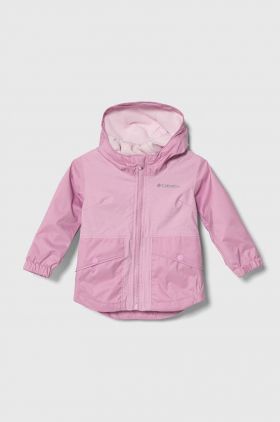 Columbia geaca bebe Rainy Trails Fleece culoarea roz