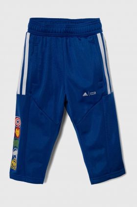 adidas pantaloni de trening pentru copii x Marvel culoarea albastru marin, cu imprimeu